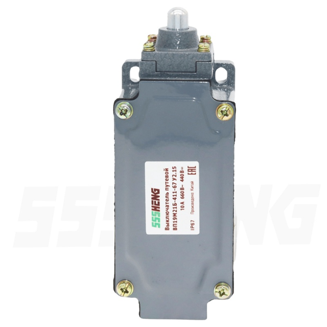 ВП19М-21Б-411-67 У2.15,10А,IP67,1з+3р,толкатель,Выключатель путевой