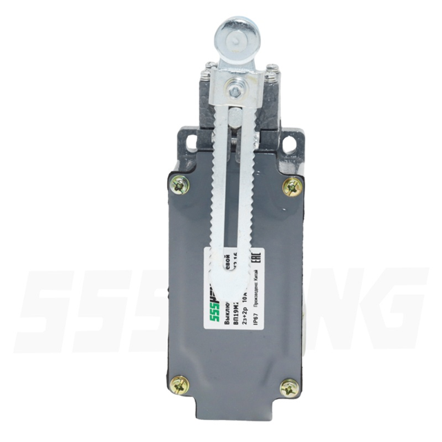 ВП19М-21Б-491-67 У2.16,10А,IP67,2з+2р,рычаг с роликом, рег.по длине,Выключатель путевой