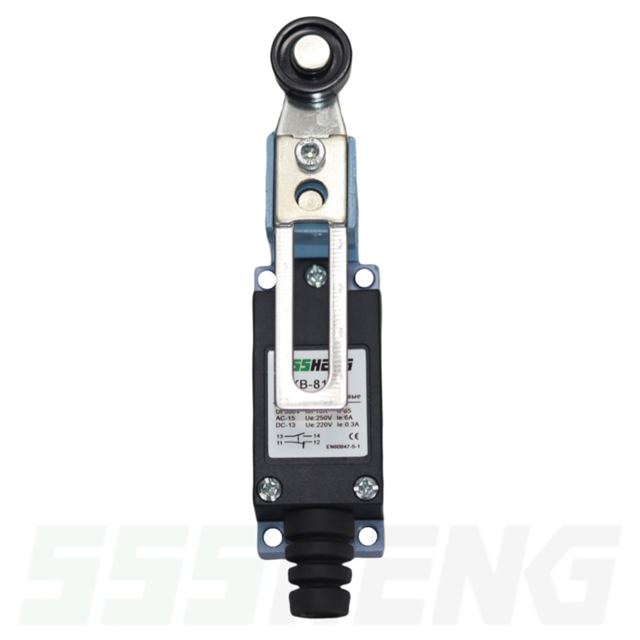 КВ-8108-65 У2,10А,IP65,1з+1р,регулируемый рычаг с пластиковым роликом,Выключатель концевой